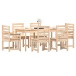 vidaXL Ensemble à dîner de jardin 7 Pièces bois massif de pin