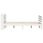 vidaXL Cadre de lit avec tête de lit blanc 150x200 cm bois pin massif