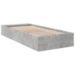 vidaXL Cadre de lit gris béton 100x200 cm bois d'ingénierie