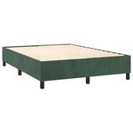 vidaXL Sommier à lattes de lit avec matelas LED Vert foncé 140x190 cm