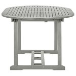 vidaXL Mobilier à dîner de jardin 5 Pièces Bois d'acacia massif Gris