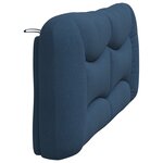 vidaXL Coussin de tête de lit bleu 180 cm tissu