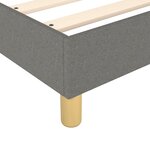 vidaXL Cadre de lit Gris foncé 140x190 cm Tissu