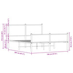 vidaXL Cadre de lit métal avec tête de lit et pied de lit 140x200 cm
