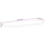 vidaXL Dessus de table 100x40x2 5cm ovale bois massif de manguier brut