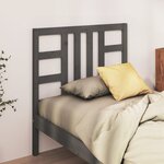 vidaXL Tête de lit Gris 106x4x100 cm Bois massif de pin