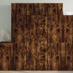 vidaXL Buffet haut chêne fumé 70x42 5x185 cm bois d'ingénierie