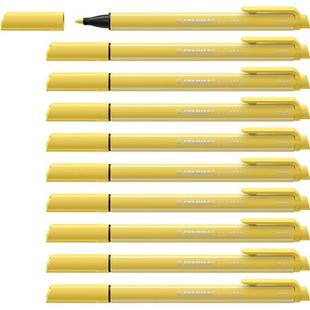 Stylo-feutre pointmax  jaune poudré x 10 stabilo