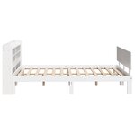 vidaXL Cadre de lit avec tête de lit blanc 135x190 cm bois pin massif