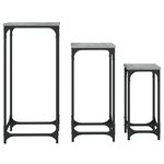 vidaXL Tables d’appoint gigognes 3 Pièces sonoma gris bois d'ingénierie