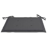 vidaXL Chaises de jardin lot de 4 avec coussins Bois de teck massif