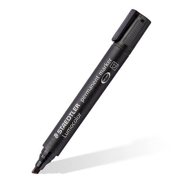 Marqueur permanent 'Lumocolor 350' Pte biseautée 2 - 5 mm Noir STAEDTLER