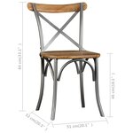 vidaXL Chaises à manger lot de 2 bois solide de manguier