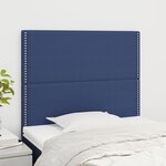 vidaXL Têtes de lit 2 Pièces Bleu 90x5x78/88 cm Tissu