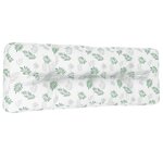 vidaXL Coussin de palette à motif de feuilles 120x40x12 cm Tissu