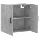 vidaXL Armoire murale gris béton 60x31x60 cm bois d'ingénierie