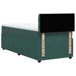 vidaXL Sommier à lattes de lit avec matelas Vert foncé 100x200 cm