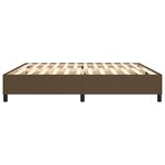 vidaXL Cadre de lit Marron foncé 200x200 cm Tissu