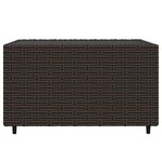 vidaXL Salon de jardin 4 Pièces avec coussins Marron Résine tressée