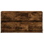 vidaXL Meuble TV avec LED chêne fumé 100x34x50 cm bois d'ingénierie