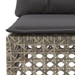 vidaXL Salon de jardin 8 Pièces avec coussins gris résine tressée
