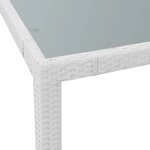 vidaXL Salon de jardin 5 Pièces Résine tressée Blanc-crème