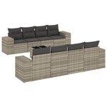 vidaXL Salon de jardin 9 Pièces avec coussins gris clair résine tressée