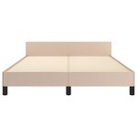 vidaXL Cadre de lit avec tête de lit Cappuccino 140x190 cm Similicuir