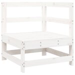 vidaXL Salon de jardin 4 Pièces blanc bois de pin massif