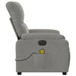 vidaXL Fauteuil inclinable de massage électrique gris clair