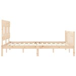 vidaXL Cadre de lit avec tête de lit 160x200 cm bois massif