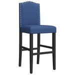 vidaXL Chaises de bar lot de 2 bois massif d'hévéa et tissu