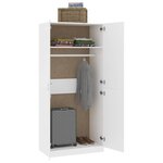vidaXL Garde-robe Blanc 90x52x200 cm Bois d’ingénierie