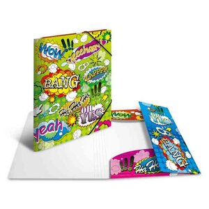 Chemise 3 Rabats à élastiques Polypro pour A4 'Comics' HERMA