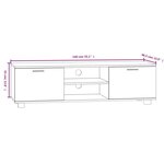 vidaXL Meuble TV Chêne marron 140x40 5x35 cm Bois d'ingénierie
