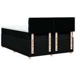 vidaXL Sommier à lattes de lit avec matelas Noir 160x200 cm Tissu