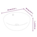 vidaXL Lavabo blanc 44x17 cm céramique rond