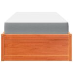 vidaXL Lit avec matelas cire marron 90x200 cm bois massif de pin