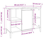 vidaXL Meuble d'évier chêne sonoma 80x33x60 cm bois d'ingénierie