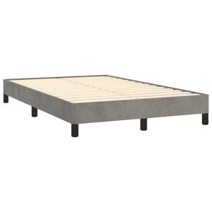 vidaXL Cadre de lit gris clair 120x190 cm velours