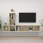 vidaXL Ensemble de meuble TV 3 Pièces Chêne sonoma Aggloméré