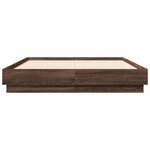 vidaXL Cadre de lit chêne marron 120x190 cm bois d'ingénierie