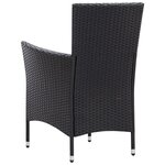 vidaXL Ensemble à manger d'extérieur 7 Pièces Résine tressée Noir