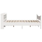 vidaXL Cadre de lit avec tête de lit blanc 120x190 cm bois pin massif