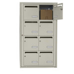 Bloc collectif leabox.com  2x4  grade 3  simple face  Intérieur  fixation murale   Blanc pur RAL 9010 finition brillante