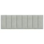 vidaXL Coussin de tête de lit gris clair 120 cm velours