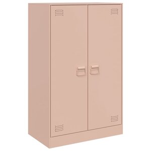 vidaXL Buffet rose 67x39x107 cm acier
