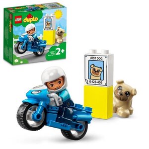 Lego 10967 duplo la moto de police jouet pour les enfants de 2 ans et plus développement de la motricité fine