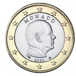 1 euro Monaco 2020 face nationale - Albert II.