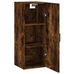 vidaXL Armoire murale chêne fumé 34 5x34x90 cm